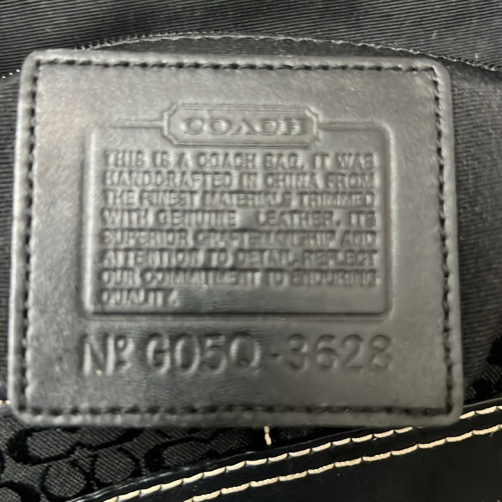 Vintage Coach Soho Black Signature C Pattern Canvas Y2K Hobo Bag F05Q-3628 - Picture 10 of 11